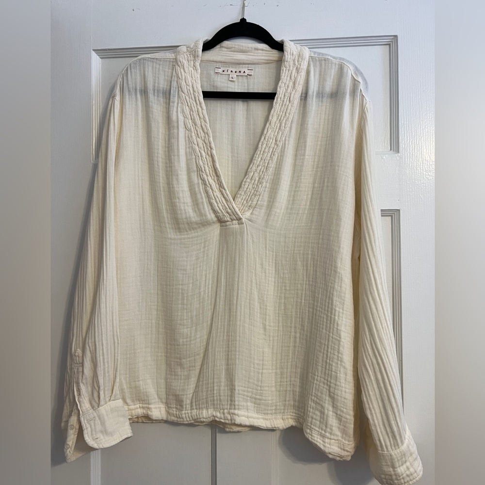 Xirena Off White Peach Avery Top size Large